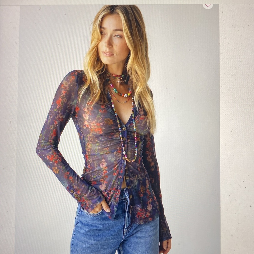 NWT Natural Life, Sheer Blouse